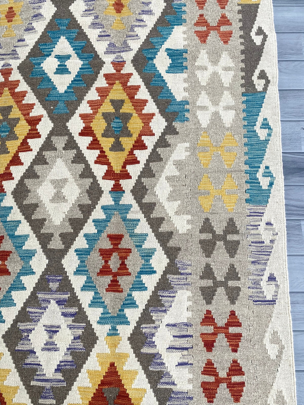 Handmade Afghan Chobi Kilim Rug 288 CM x  196 CM  SS # 156