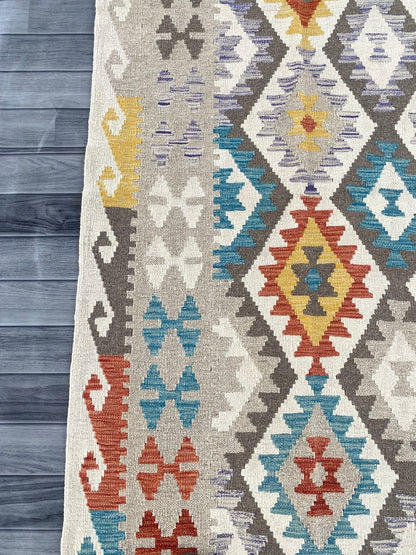 Handmade Afghan Chobi Kilim Rug 288 CM x  196 CM ( SS # 156 )