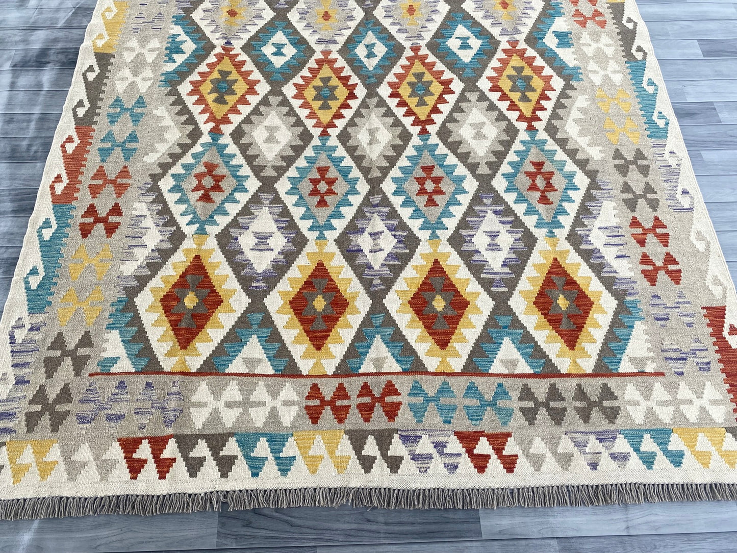 Handmade Afghan Chobi Kilim Rug 288 CM x  196 CM ( SS # 156 )