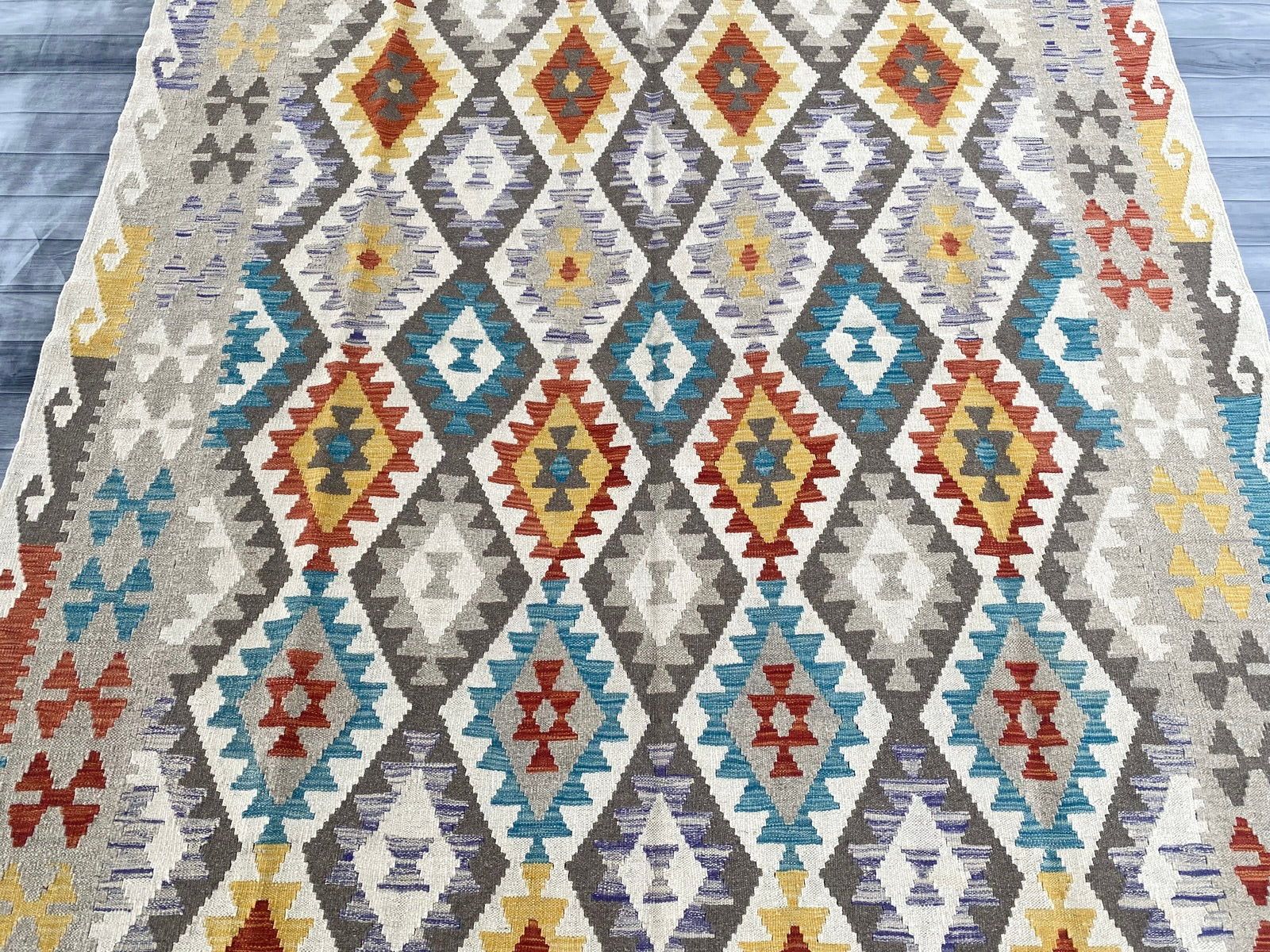 Handmade Afghan Chobi Kilim Rug 288 CM x  196 CM  SS # 156