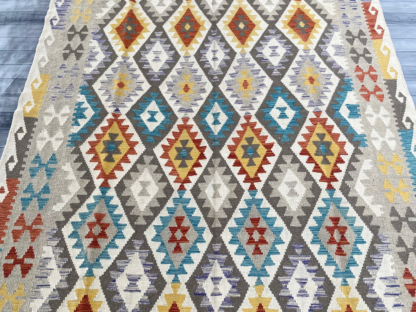 Handmade Afghan Chobi Kilim Rug 288 CM x  196 CM ( SS # 156 )