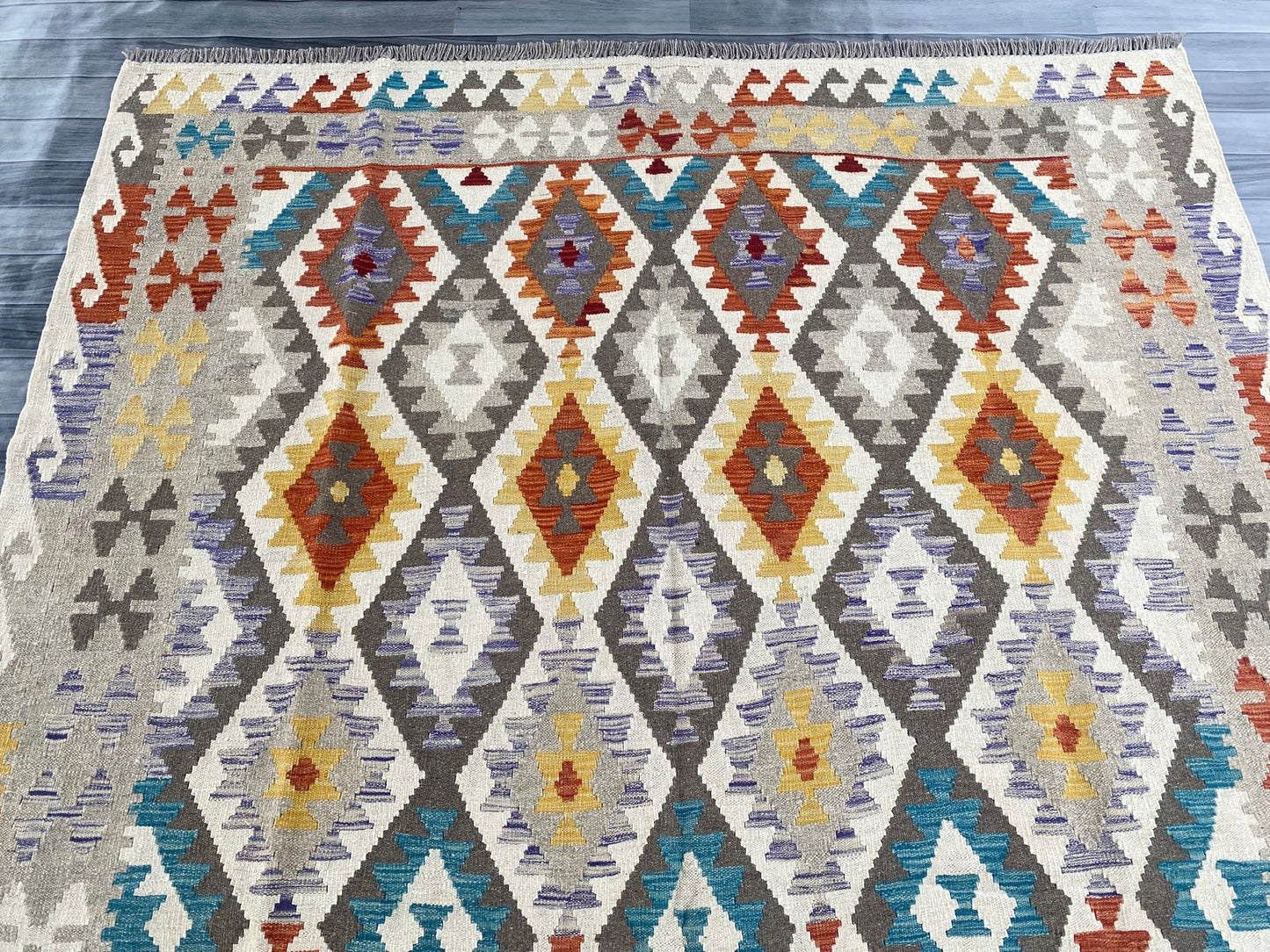 Handmade Afghan Chobi Kilim Rug 288 CM x  196 CM ( SS # 156 )