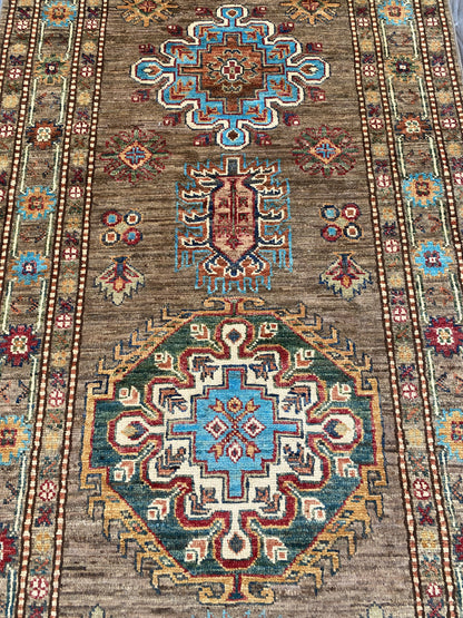 Hand Knotted Chobi Hallway Runner Rug | 335 CM x 85 CM SK# 990