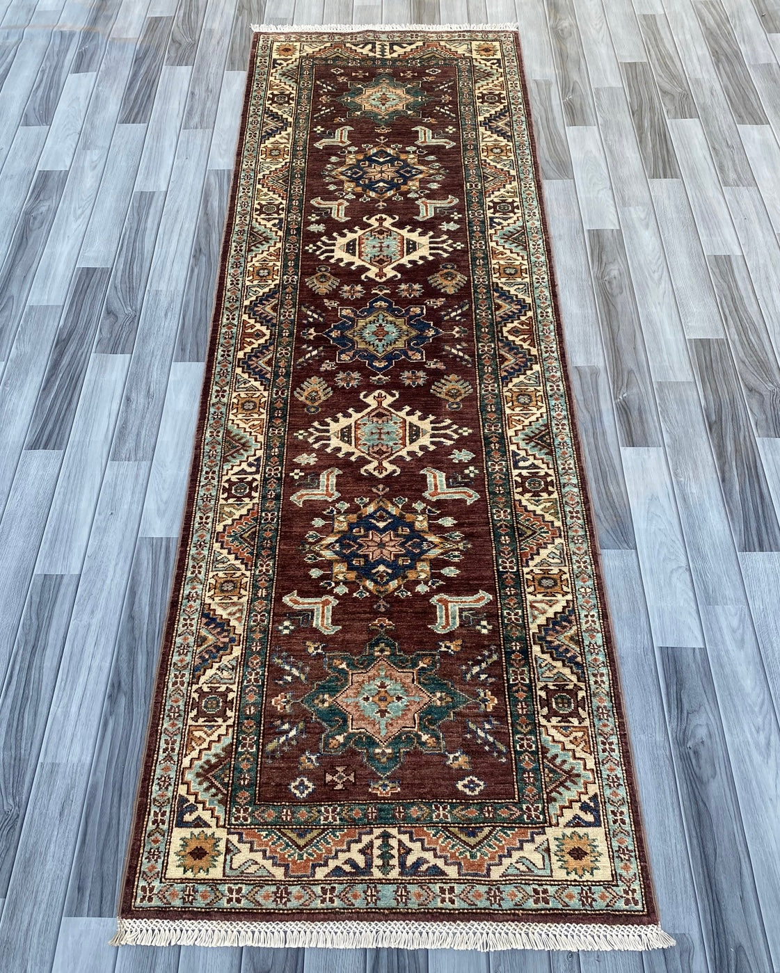 Hand Knotted Chobi Hallway Runner Rug | 263 CM x 85 CM SK# 991