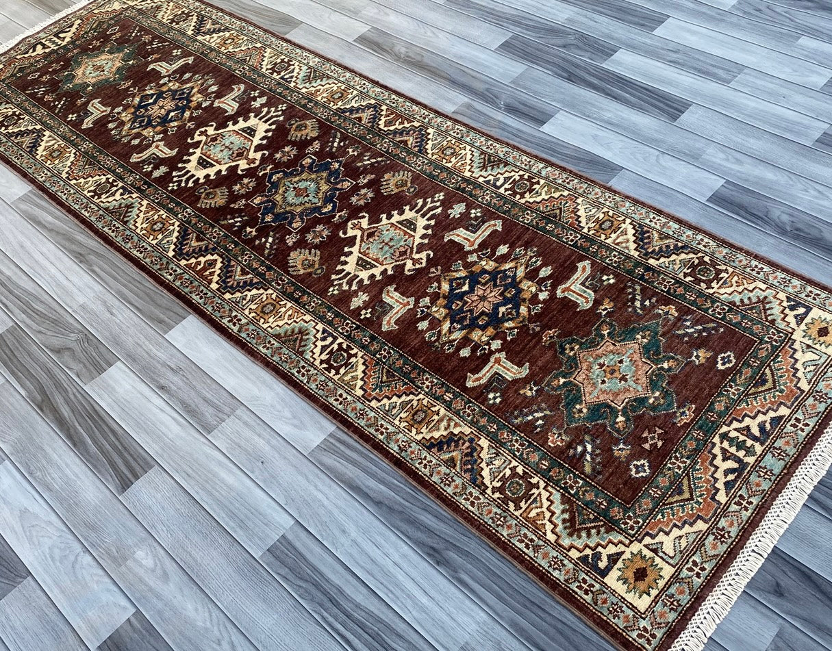 Hand Knotted Chobi Hallway Runner Rug | 263 CM x 85 CM SK# 991