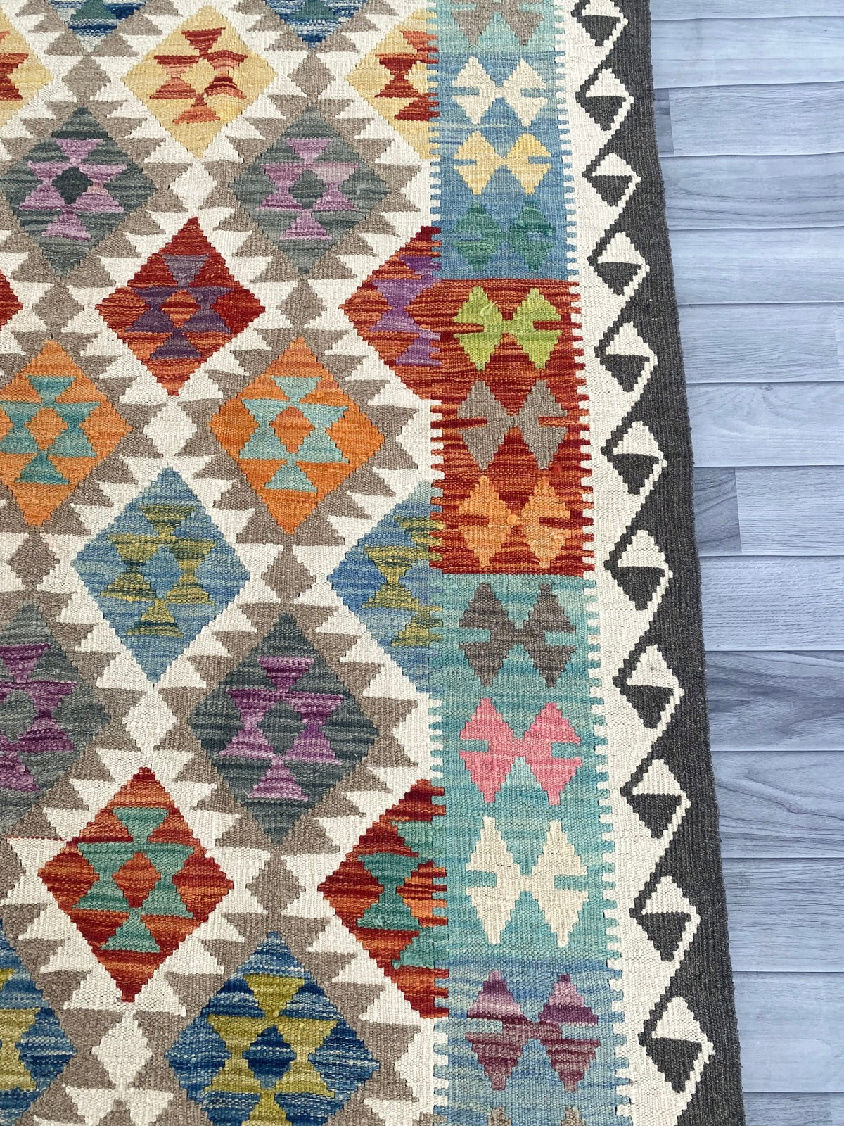 Handmade Afghan Chobi Kilim Rug 282 CM x  201 CM SS # 155