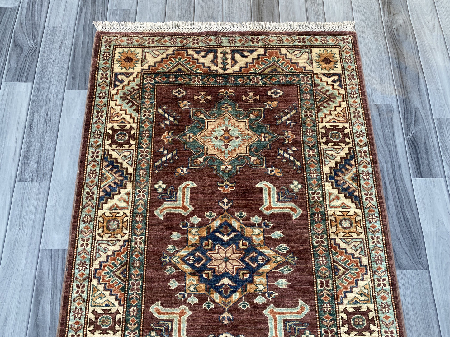 Hand Knotted Chobi Hallway Runner Rug | 263 CM x 85 CM SK# 991