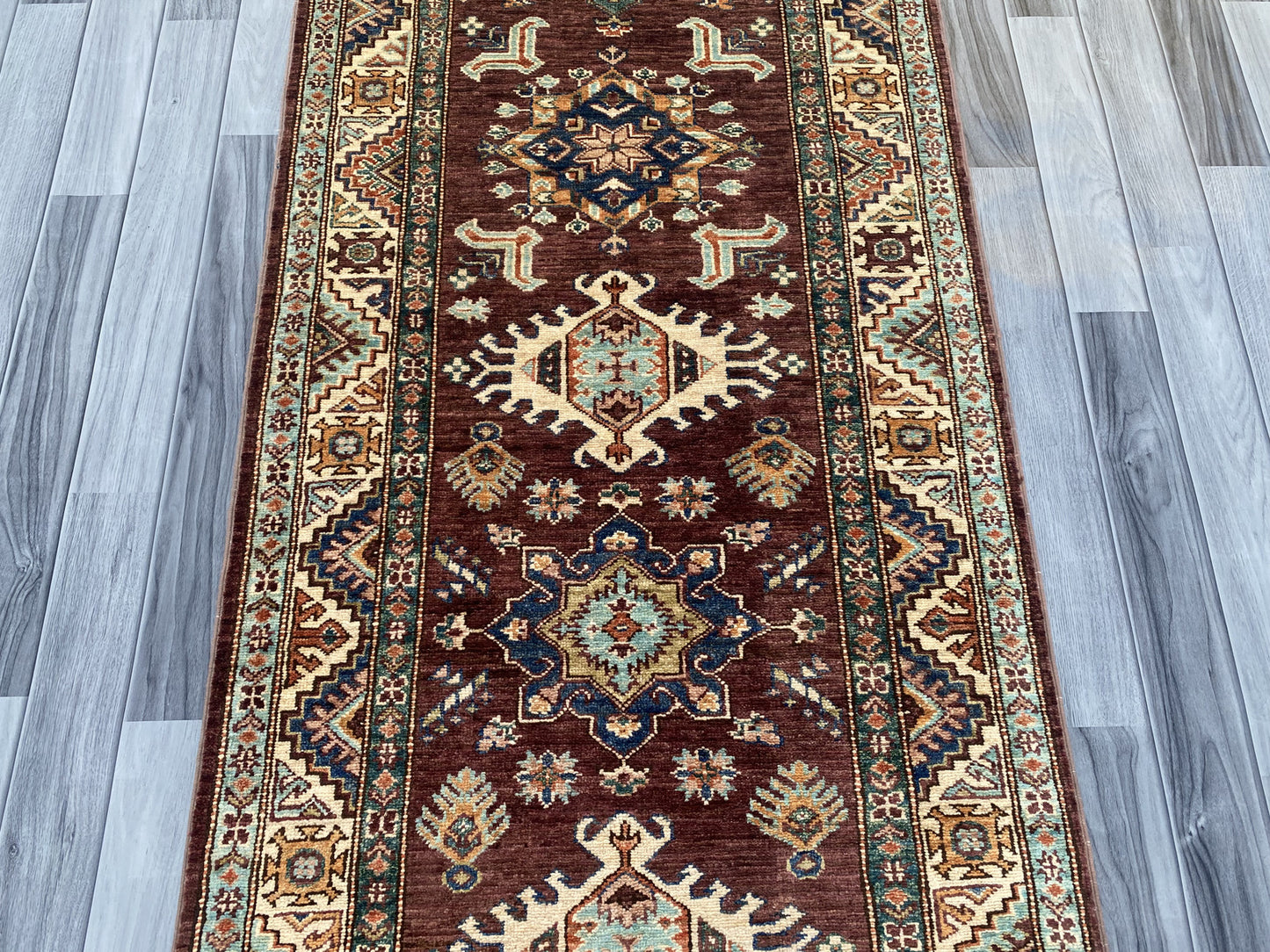 Hand Knotted Chobi Hallway Runner Rug | 263 CM x 85 CM SK# 991