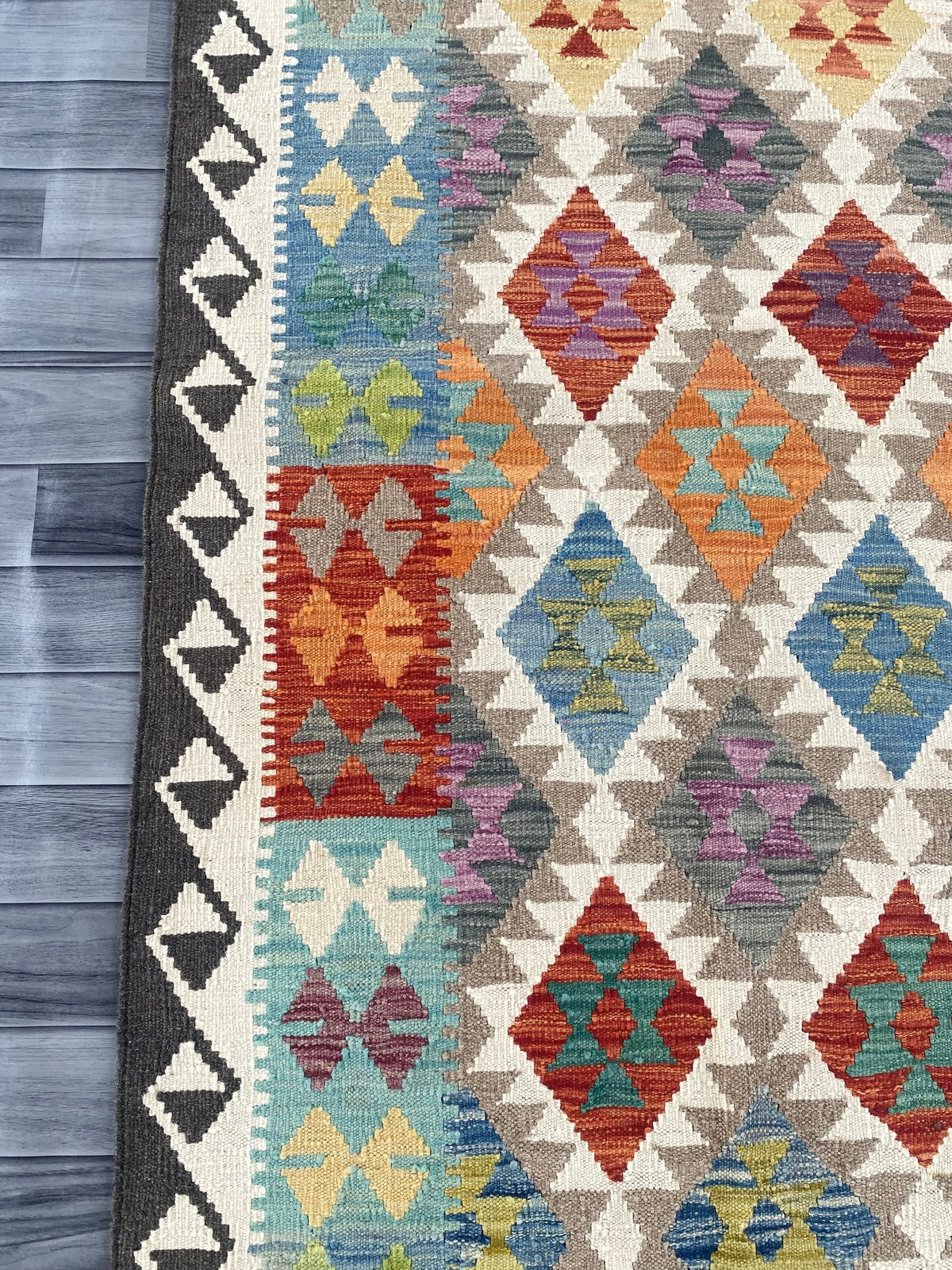Handmade Afghan Chobi Kilim Rug 282 CM x  201 CM ( SS # 155 )