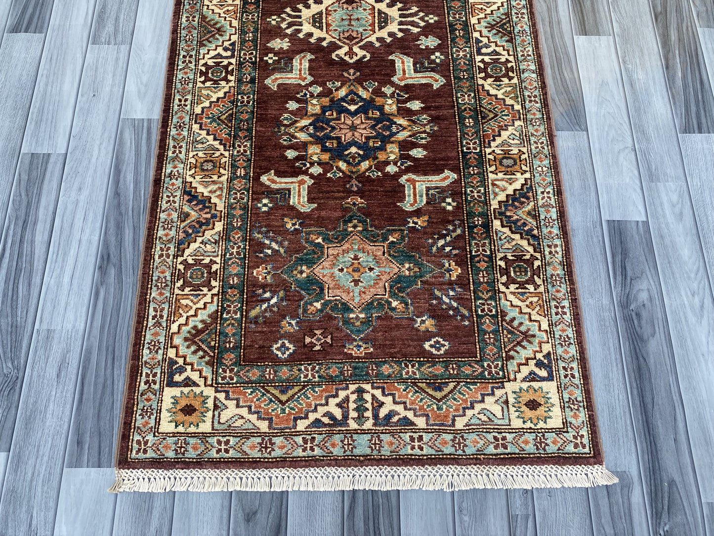 Hand Knotted Chobi Hallway Runner Rug | 263 CM x 85 CM SK# 991
