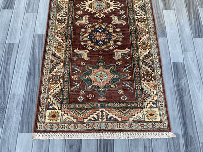 Hand Knotted Chobi Hallway Runner Rug | 263 CM x 85 CM SK# 991