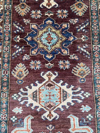 Hand Knotted Chobi Hallway Runner Rug | 263 CM x 85 CM SK# 991