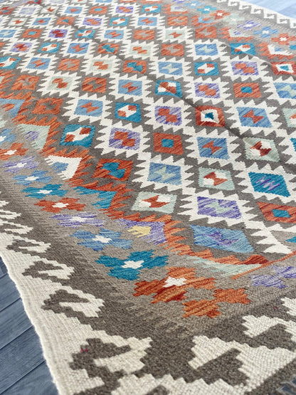 Handmade Afghan Chobi Kilim Rug 306 CM x  204 CM ( SS # 154 )