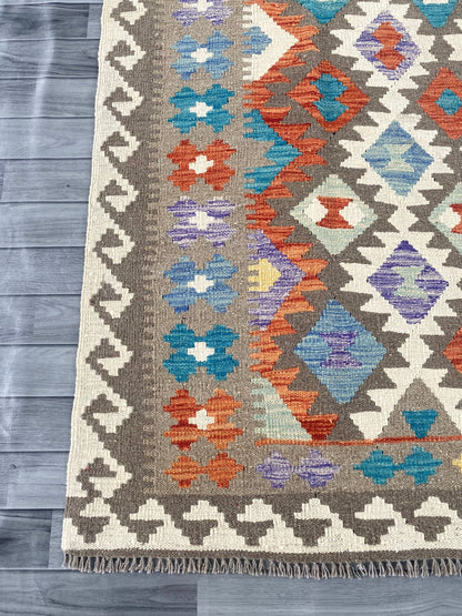 Handmade Afghan Chobi Kilim Rug 306 CM x  204 CM ( SS # 154 )