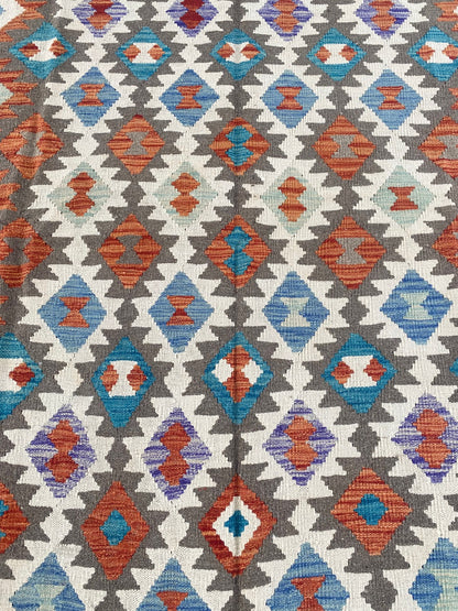 Handmade Afghan Chobi Kilim Rug 306 CM x  204 CM ( SS # 154 )