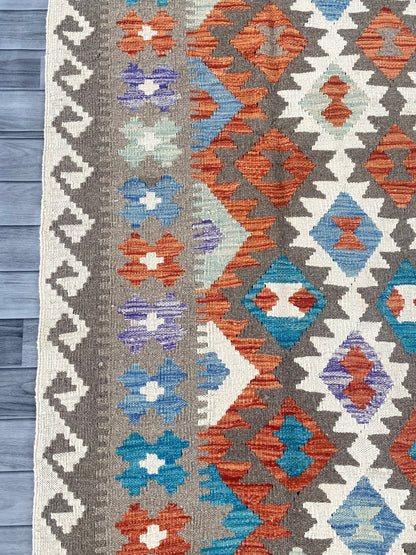 Handmade Afghan Chobi Kilim Rug 306 CM x  204 CM ( SS # 154 )