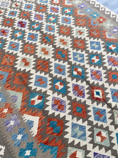 Handmade Afghan Chobi Kilim Rug 306 CM x  204 CM ( SS # 154 )