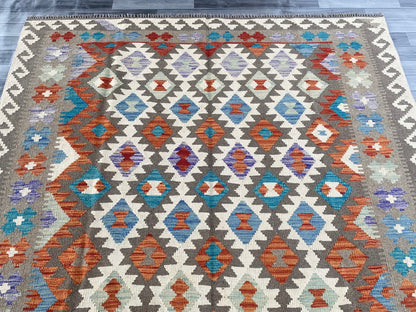 Handmade Afghan Chobi Kilim Rug 306 CM x  204 CM ( SS # 154 )