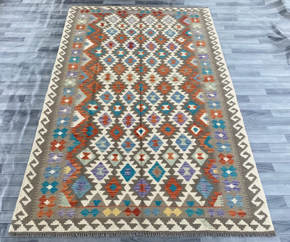 Handmade Afghan Chobi Kilim Rug 306 CM x  204 CM ( SS # 154 )