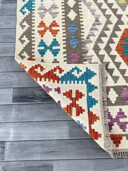 Handmade Afghan Chobi Kilim Rug 293 CM x  197 CM ( SS # 153 )