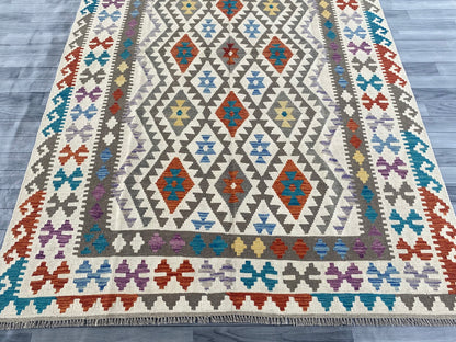 Handmade Afghan Chobi Kilim Rug 293 CM x  197 CM ( SS # 153 )