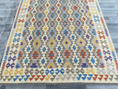 Handmade Afghan Chobi Kilim Rug 296 CM x  200 CM ( SS # 152 )