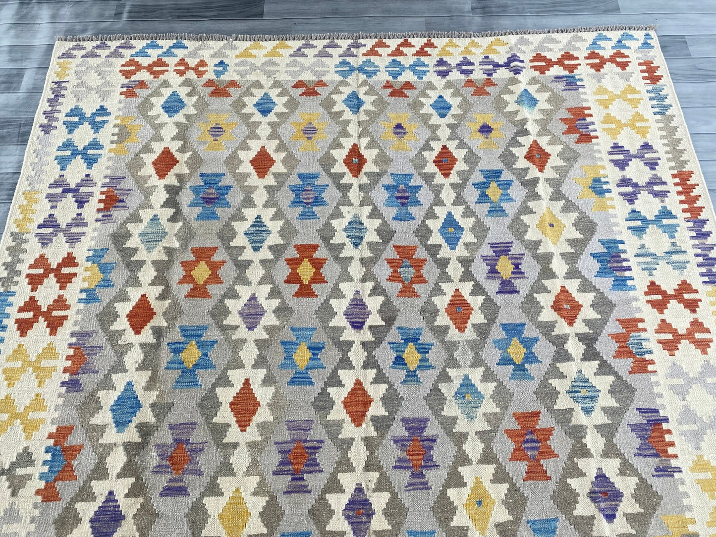 Handmade Afghan Chobi Kilim Rug 296 CM x  200 CM ( SS # 152 )