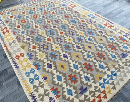 Handmade Afghan Chobi Kilim Rug 296 CM x  200 CM ( SS # 152 )