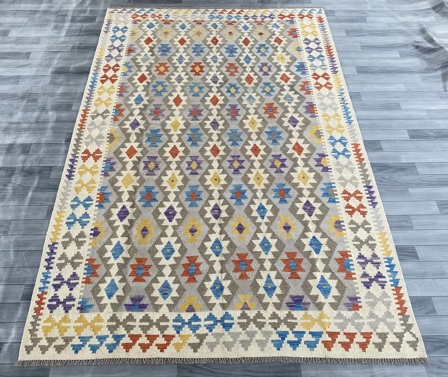 Handmade Afghan Chobi Kilim Rug 296 CM x  200 CM ( SS # 152 )