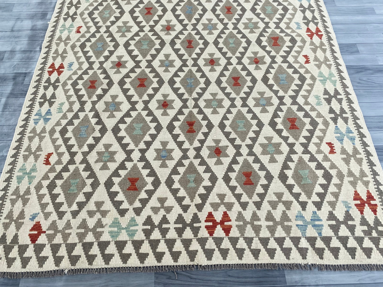 Handmade Afghan Chobi Kilim Rug 296 CM x  200 CM  SS # 151
