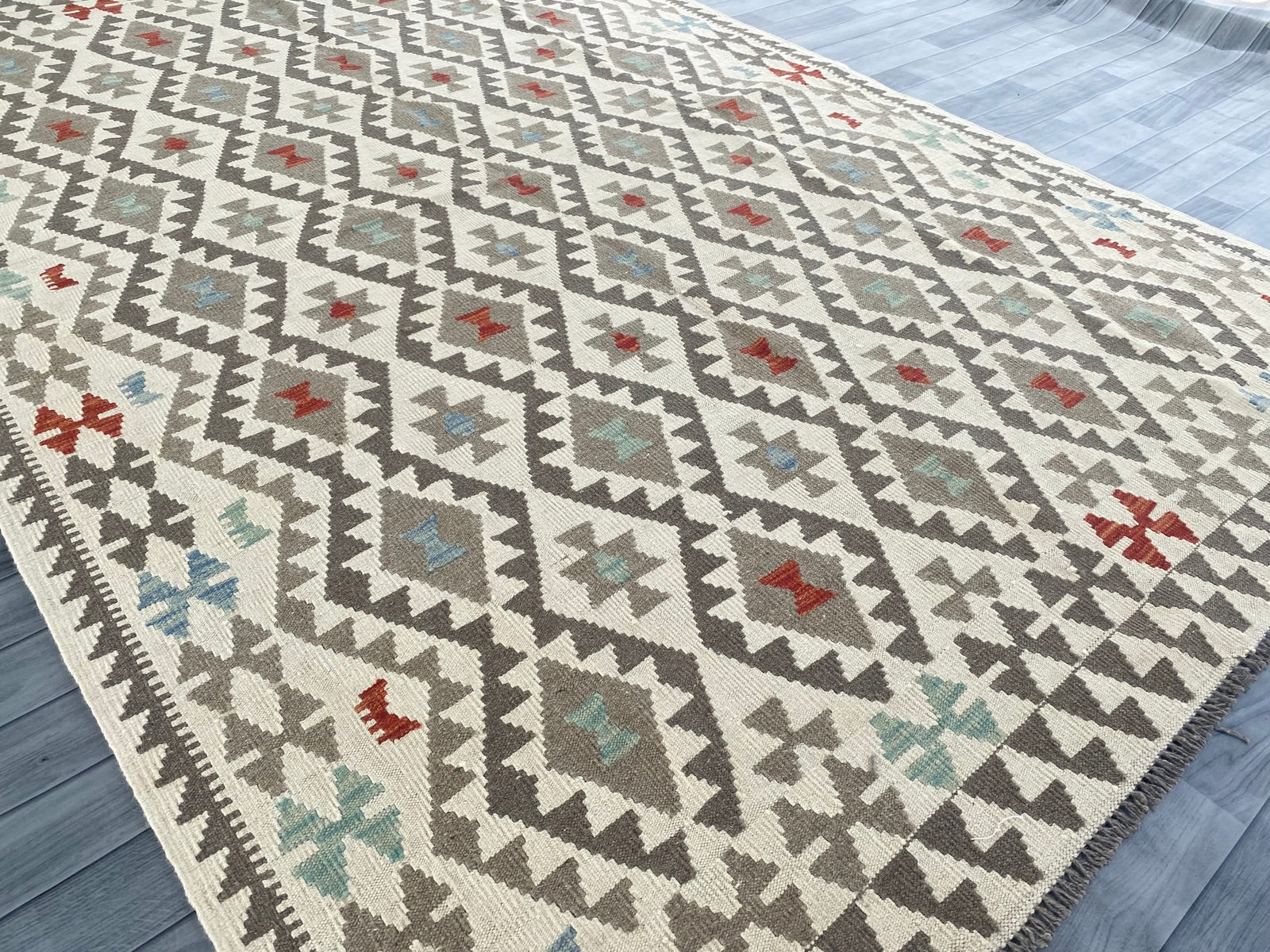 Handmade Afghan Chobi Kilim Rug 296 CM x  200 CM  SS # 151