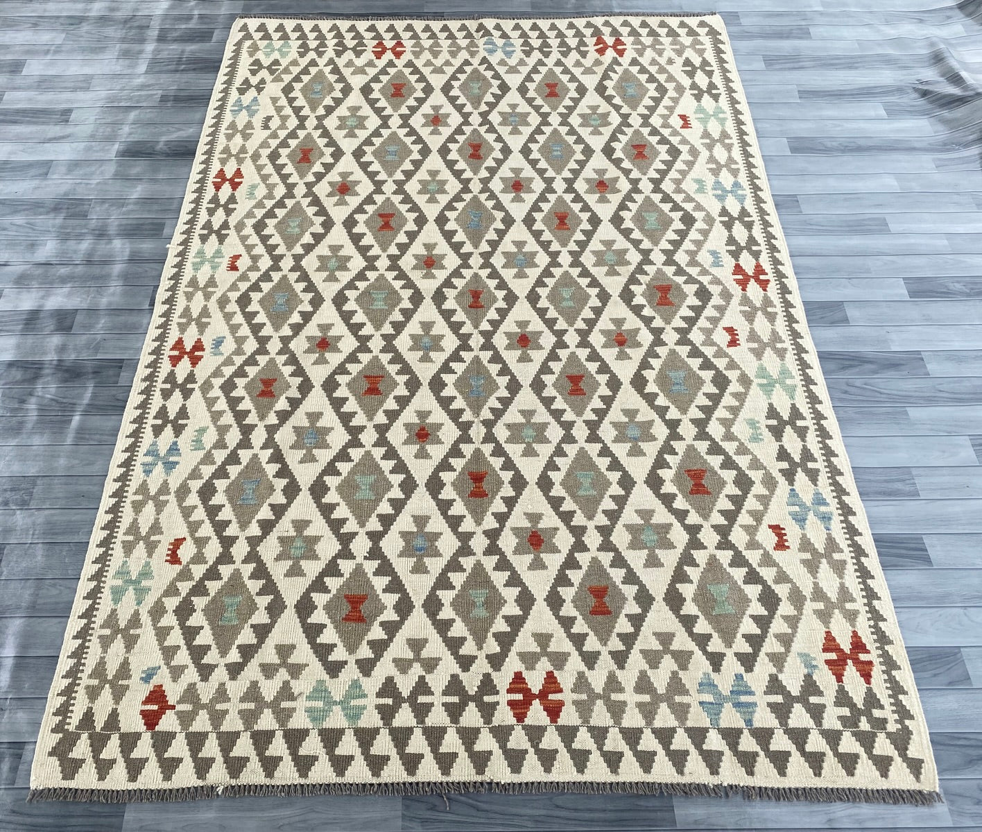 Handmade Afghan Chobi Kilim Rug 296 CM x  200 CM ( SS # 151 )