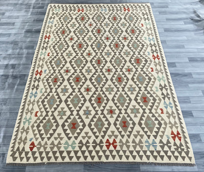 Handmade Afghan Chobi Kilim Rug 296 CM x  200 CM ( SS # 151 )