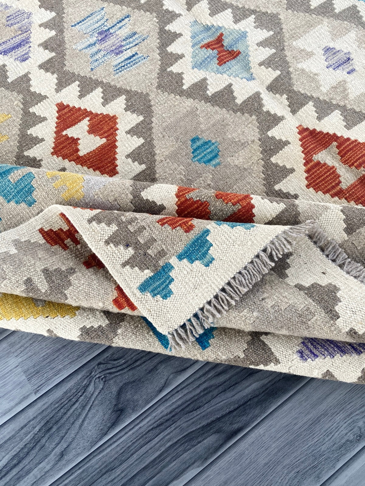 Handmade Afghan Chobi Kilim Rug 296 CM x  200 CM ( SS # 150 )