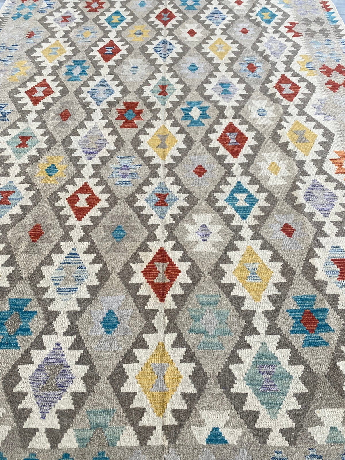 Handmade Afghan Chobi Kilim Rug 296 CM x  200 CM ( SS # 150 )