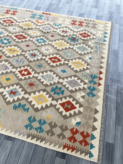 Handmade Afghan Chobi Kilim Rug 296 CM x  200 CM ( SS # 150 )