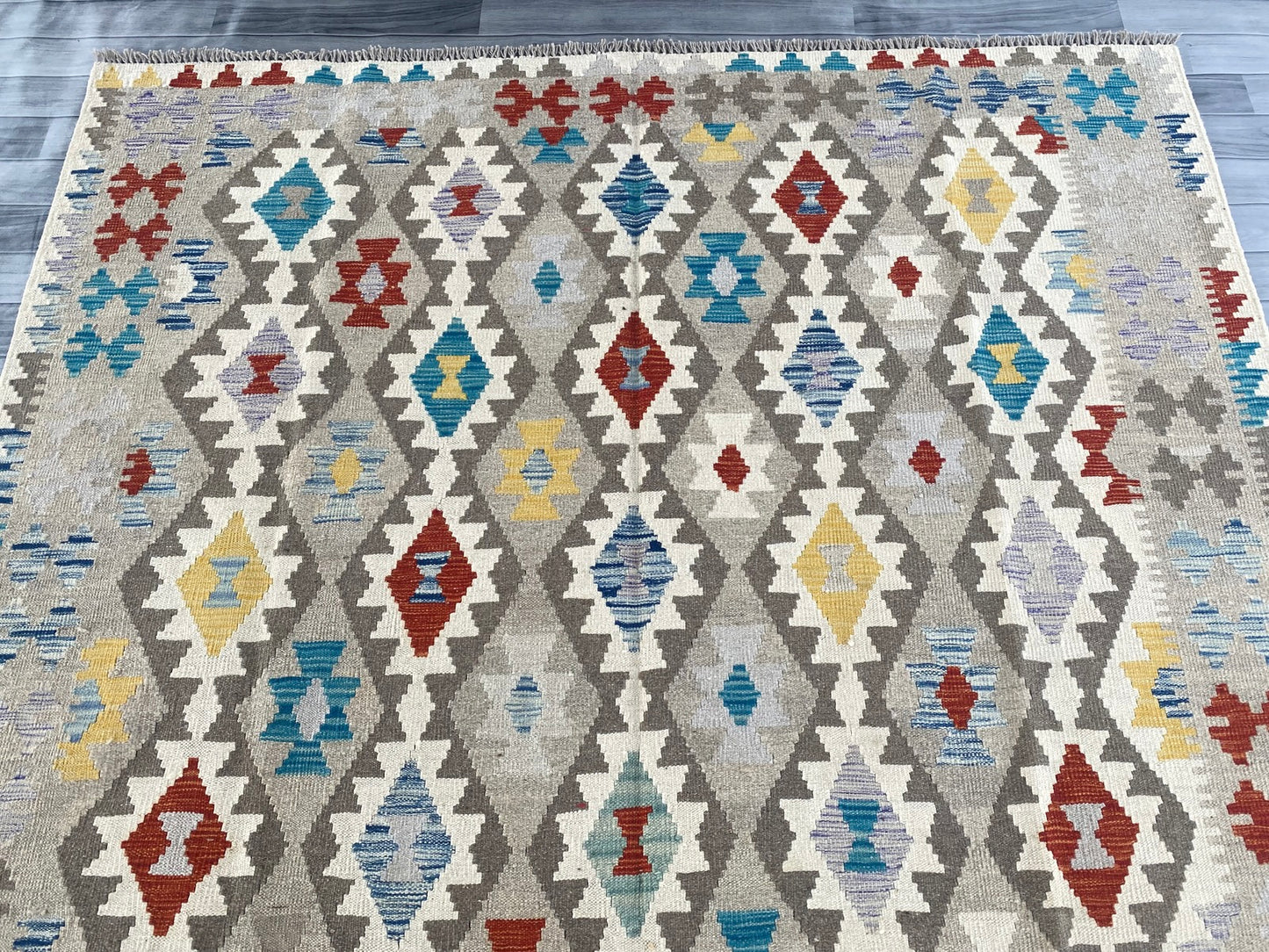 Handmade Afghan Chobi Kilim Rug 296 CM x  200 CM ( SS # 150 )