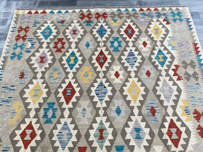 Handmade Afghan Chobi Kilim Rug 296 CM x  200 CM ( SS # 150 )