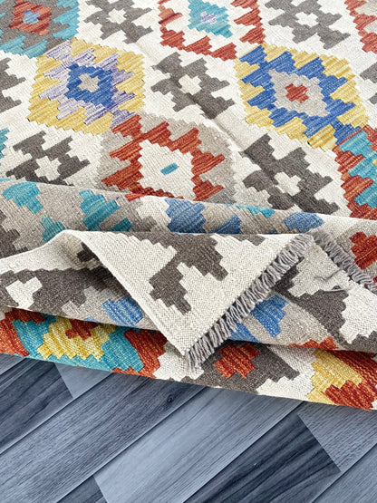 Handmade Afghan Chobi Kilim Rug 285 CM x  205 CM ( SS # 149)