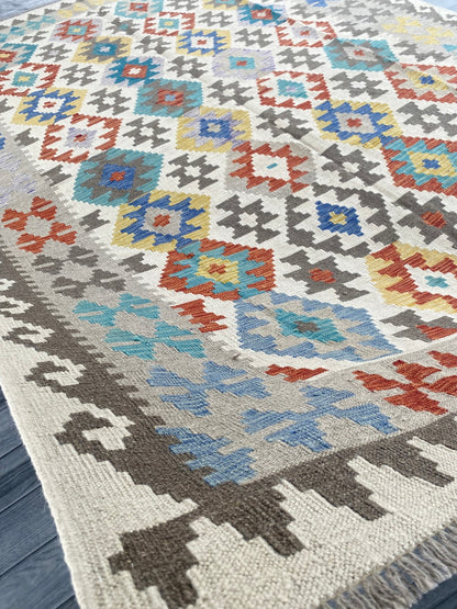 Handmade Afghan Chobi Kilim Rug 285 CM x  205 CM ( SS # 149)