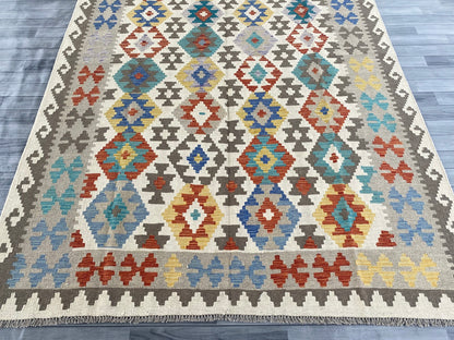 Handmade Afghan Chobi Kilim Rug 285 CM x  205 CM ( SS # 149)
