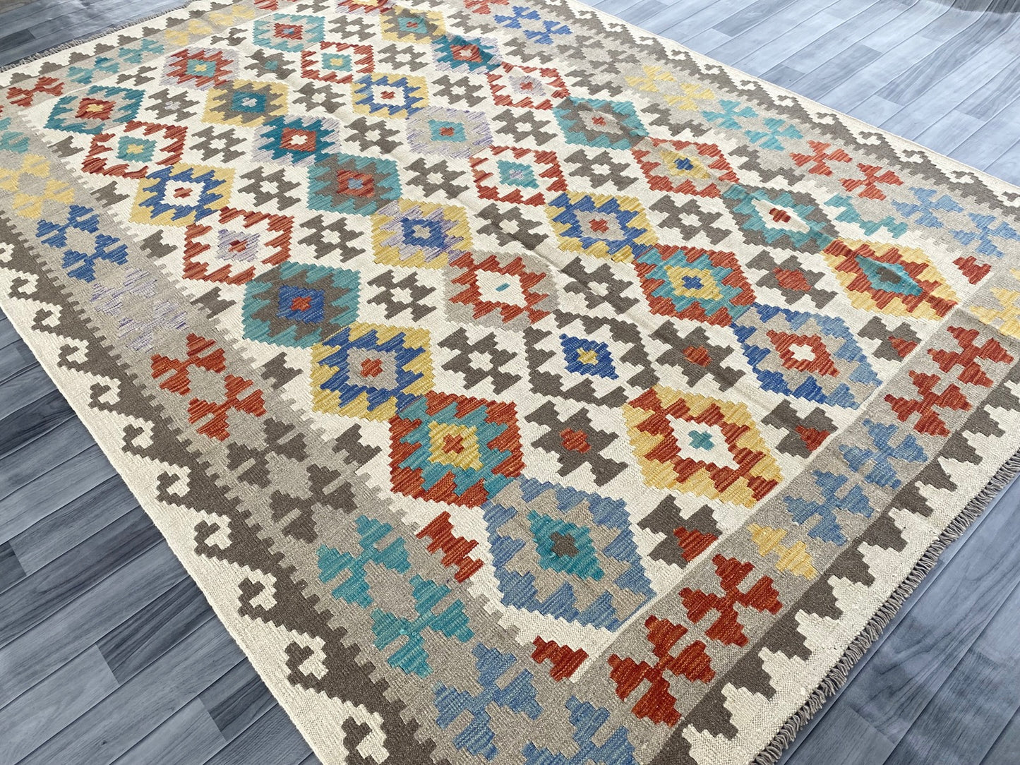Handmade Afghan Chobi Kilim Rug 285 CM x  205 CM ( SS # 149)