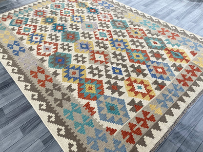 Handmade Afghan Chobi Kilim Rug 285 CM x  205 CM ( SS # 149)