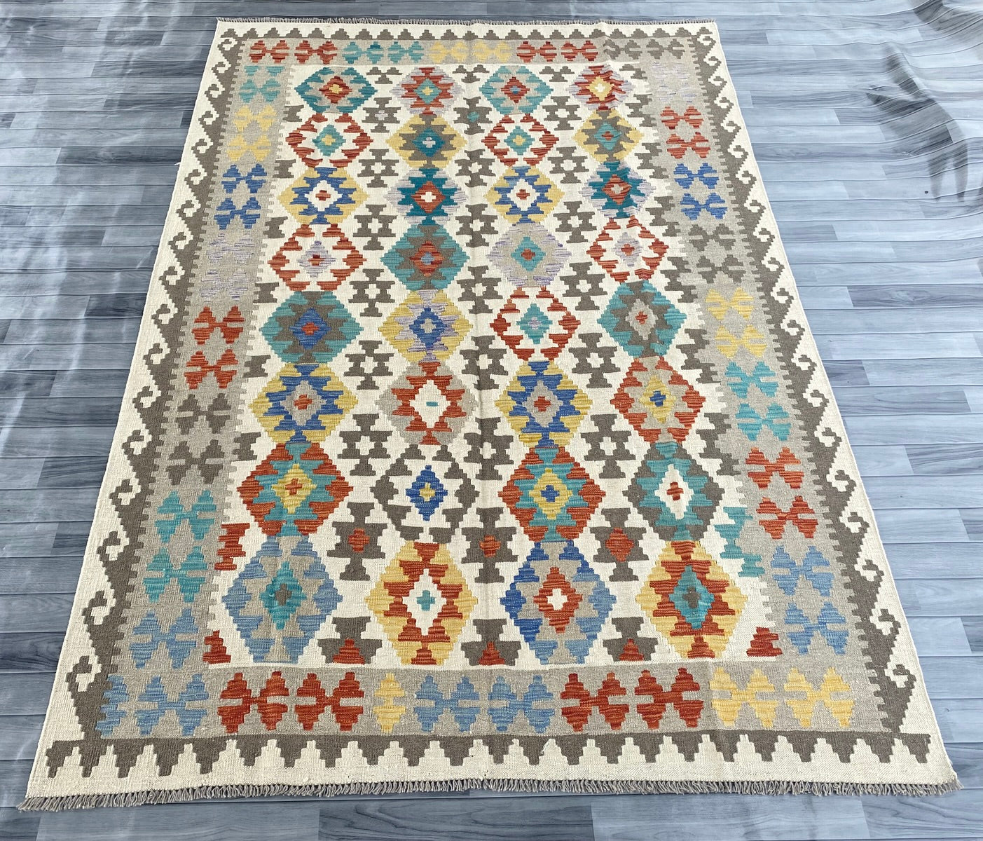 Handmade Afghan Chobi Kilim Rug 285 CM x  205 CM ( SS # 149)