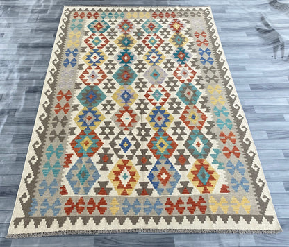 Handmade Afghan Chobi Kilim Rug 285 CM x  205 CM ( SS # 149)