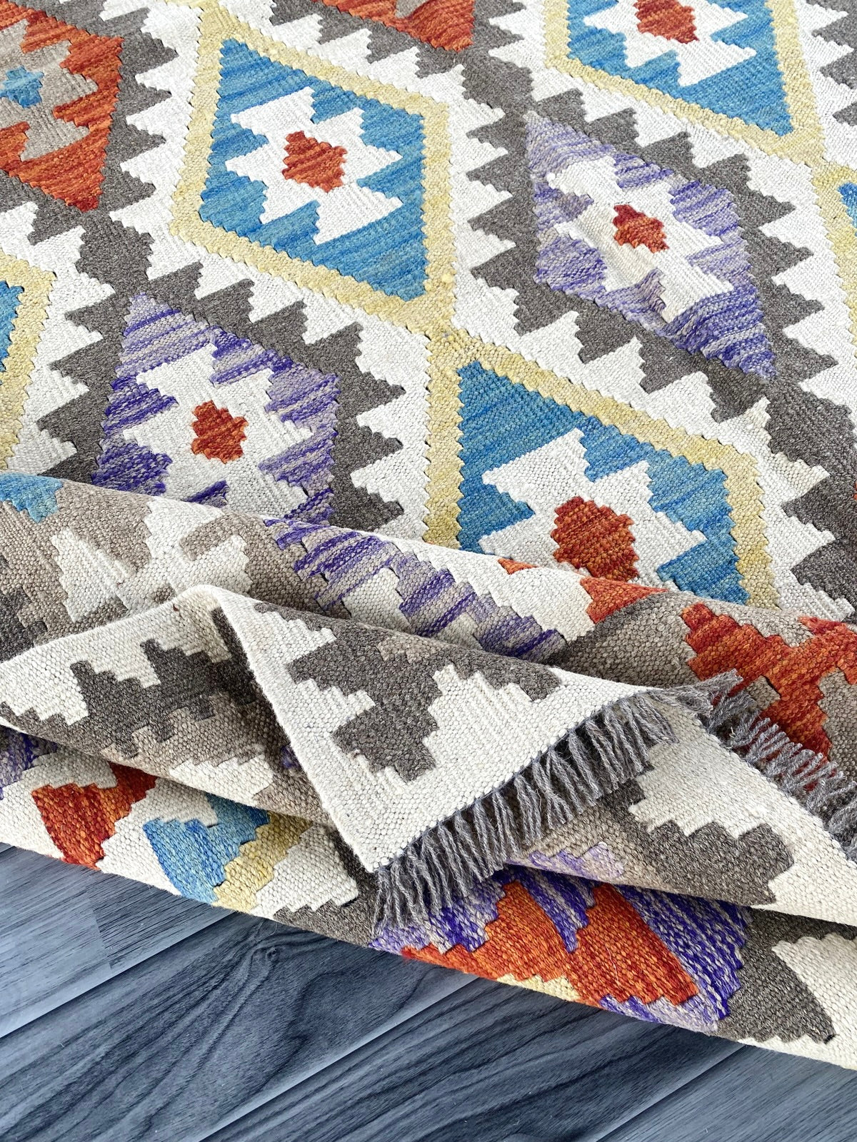 Handmade Afghan Chobi Kilim Rug 289 CM x  198 CM ( SS # 148 )