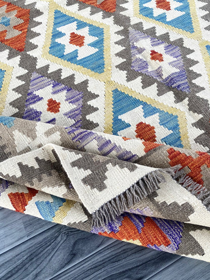 Handmade Afghan Chobi Kilim Rug 289 CM x  198 CM ( SS # 148 )