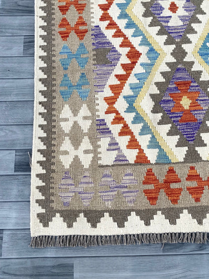 Handmade Afghan Chobi Kilim Rug 289 CM x  198 CM ( SS # 148 )