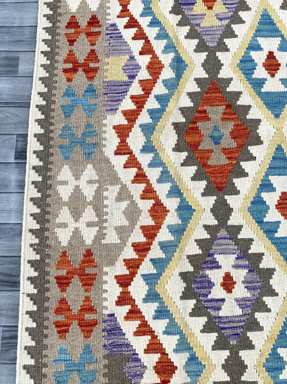 Handmade Afghan Chobi Kilim Rug 289 CM x  198 CM ( SS # 148 )