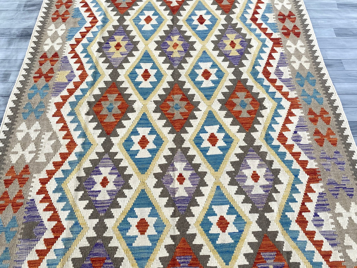 Handmade Afghan Chobi Kilim Rug 289 CM x  198 CM ( SS # 148 )